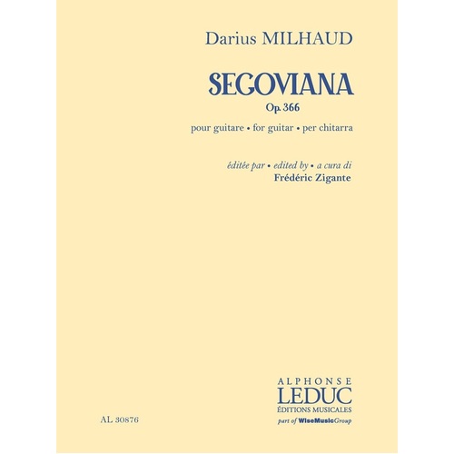 Milhaud - Segoviana Op 366 For Guitar