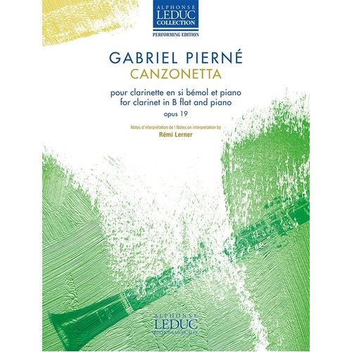 Piern - Canzonetta Op. 19 for Clarinet and Piano
