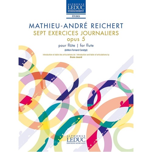 Reichert Sept Exercices Journaliers Op. 5 for Flute, 24 Pages, Alphonse Leduc Edition