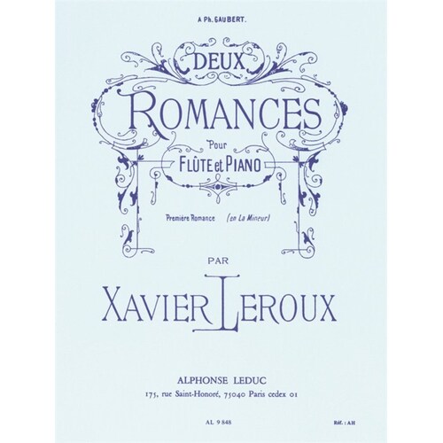Leroux - Deux Romances For Flute/Piano (Softcover Book)
