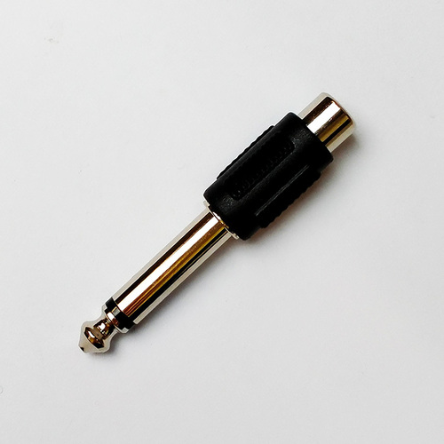 Leem 1/4" Mono Plug to RCA Jack Cable Adaptor Pk-1
