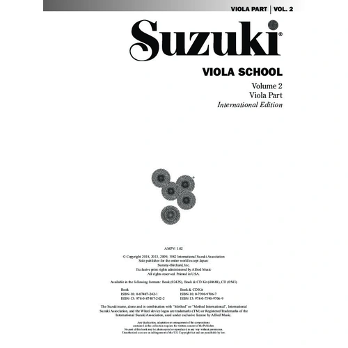 Suzuki Viola School Volume 2 Viola Part
