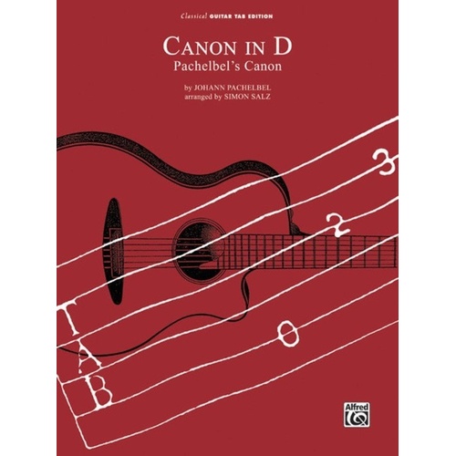 Pachelbel Canon in D Guitar Tab S/S - Arranged by Simon Salz, 4 Pages, Standard Notation & TAB, Alfred Music