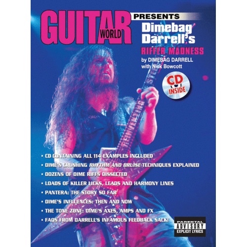 Dimebag Darrells Riffer Madness Guitar Book/CD 