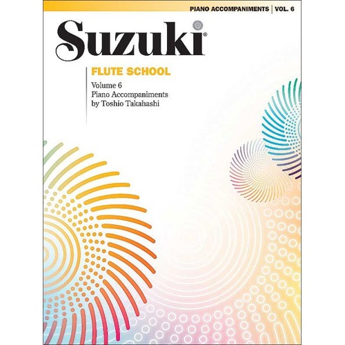 Suzuki Flute School Vol. 6 Piano Accompaniment by Dr. Shinichi Suzuki, 32 pages, Alfred Music, Woodwind > Flute
