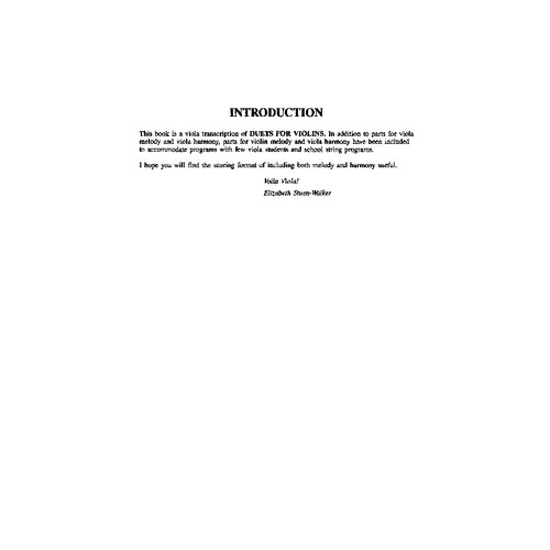 Suzuki Ensembles for Viola Volume 1 by Elizabeth Stuen-Walker - Alfred Music, 32 Pages