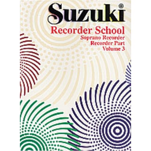 Suzuki Soprano Recorder Book 3 Rec Pt (Softcover Book)