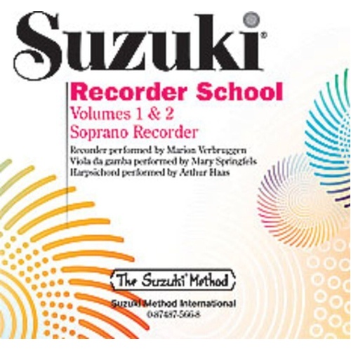 Suzuki Recorder School Vol 1 & 2 CD Descant Recorder Performance