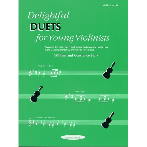 Delightful Duets for Young Violinists - Violin Duet by Constance Starr & William Starr, 24 pages, Alfred Music