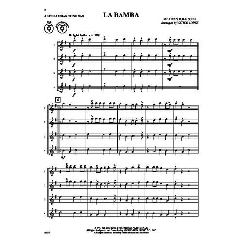 Flex-Ability Pops for Alto/Baritone Saxophone by Victor Lopez - 24 Pages, Alfred Music, Multi-Level Instrumental Music