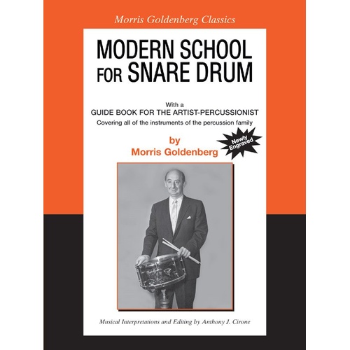 Goldenberg Modern School for Snare Drum by Morris Goldenberg, Alfred Music, 184 Pages, Includes Studies, Excerpts, and Techniques