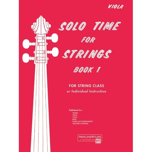 Solo Time For Strings Bk 1 Viola Softcover Book (Viola)