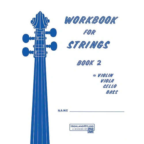 Workbook for Strings Book 2 for Violin by Forest Etling, Alfred Music, 40 Pages