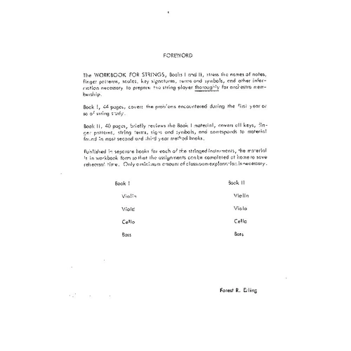 Workbook for Strings Book 2 for Cello by Forest Etling, 40 Pages, Alfred Music