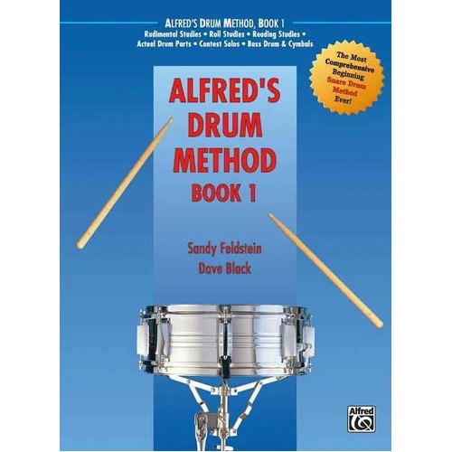 Alfred's Drum Method Book 1 for Snare Drum - 80 Pages, Instruction & Solos