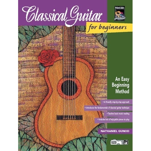 Classical Guitar for Beginners with Enhanced CD by Nathaniel Gunod, 48 Pages, Alfred Music