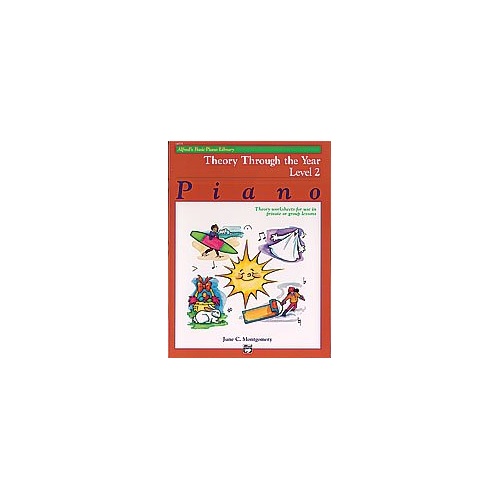 Alfred's Basic Piano Library Theory Through the Year Level 2 Book