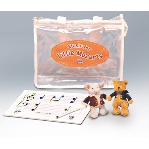 Music for Little Mozarts Starter Kit with Vinyl Bag, Activity Board, Beethoven Bear & Mozart Mouse