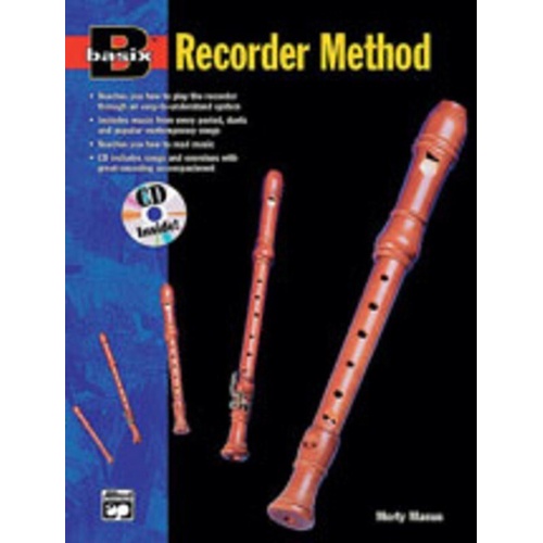 Basix Recorder Method Book 1 with CD by Morton Manus