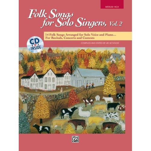 Folk Songs For Solo Singers Book 2 Med High Book/CD