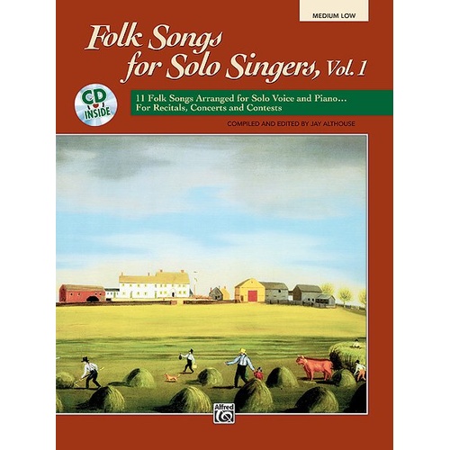 Folk Songs for Solo Singers Book 1 Med Low with CD