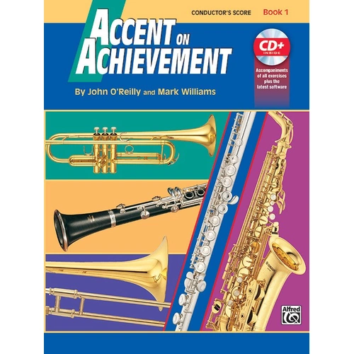 Accent on Achievement Book 1 Conductor's Score by John O'Reilly & Mark Williams, Alfred Music, Band, 388 pages, SmartMusic available