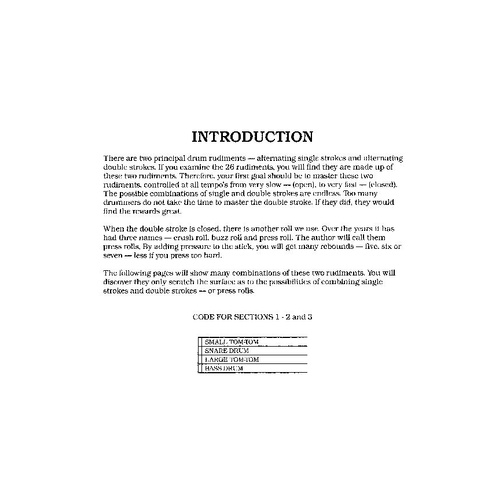 Syncopation and Rolls for the Drum Set by Ted Reed, 48 Pages, Alfred Music, Drums, Exercises for Single and Double Strokes, Syncopation