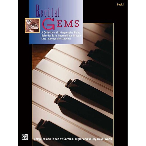 Recital Gems Book 1 for Piano by Alfred Music - 40 Pages