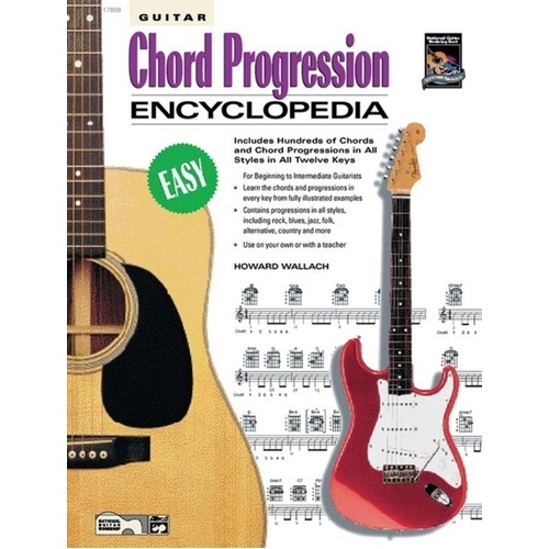 Guitar Chord Progression Encyclopedia by Howard Wallach, 96 Pages, Alfred Music, Hundreds of Chords in All Styles and Keys