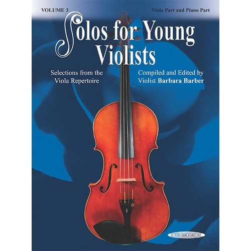 Solos for Young Violists Vol 3 Viola and Piano