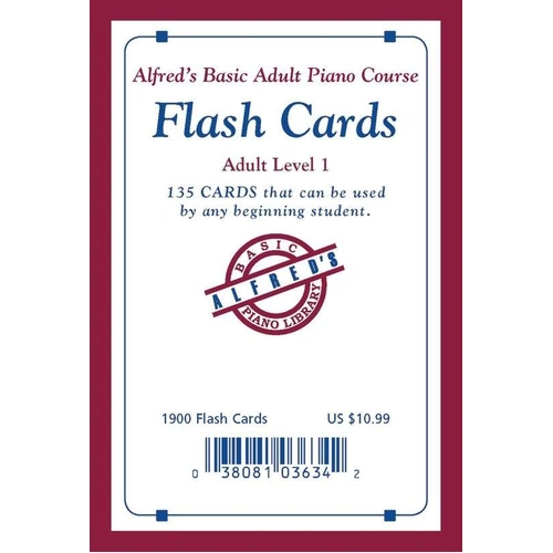 Alfred's Basic Adult Piano Course Flash Cards Level 1