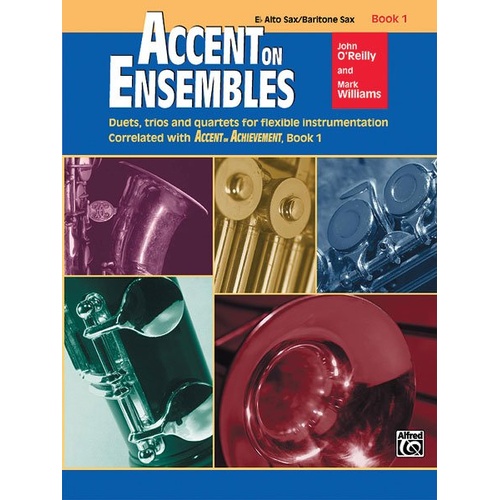 Accent on Ensembles Book 1 for Alto Sax/Baritone Sax - 24 Pages - Alfred Music