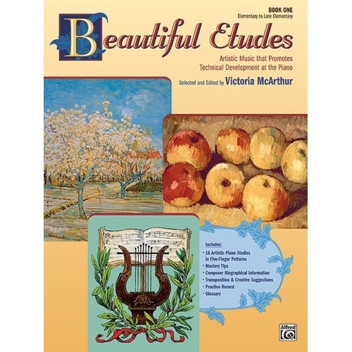 Beautiful Etudes Book 1 for Piano by McArthur, 32 Pages, Elementary Technique Focus, Alfred Music