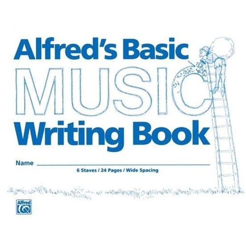 ABP Music Writing Book Wide Line Staves 8" x 6" 24 Pages