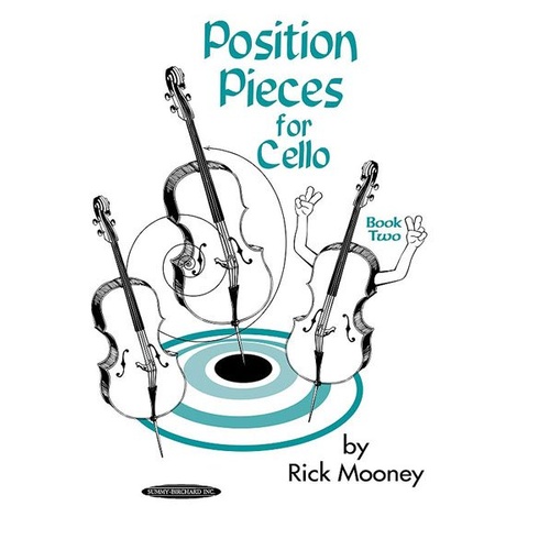 Position Pieces for Cello, Book 2 by Rick Mooney - Intermediate Level, 104 Pages, Alfred Music