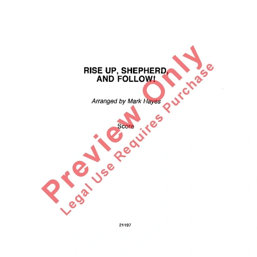 Rise Up Shepherd and Follow! SoundPax by Mark Hayes - Instrumental Parts for Choral