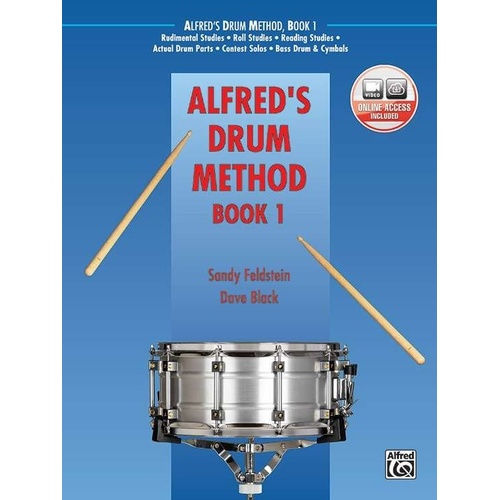 Alfred's Drum Method Book 1 - 80 Pages, Sequential Instruction for Snare Drum & Percussion Performance