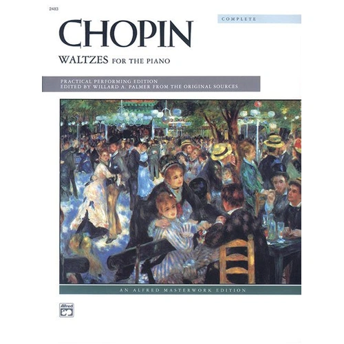 Chopin Waltzes Complete for Piano - Alfred Masterwork Edition, 104 Pages, Thematic Index, Easy to Read
