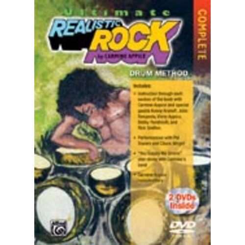 Ultimate Realistic Rock Drum Method Comp 2 DVDs Book