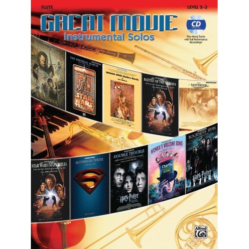 Great Movie Instrumental Solos Book/CD Flute Book