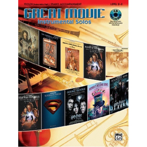 Great Movie Instrumental Solos Book/CD Violin Book