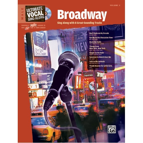 Ultimate Vocal Singalong Broadway Book/CD for Male Voice