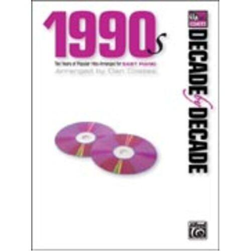 Decade By Decade 1990s Easy Piano Arr Coates Book