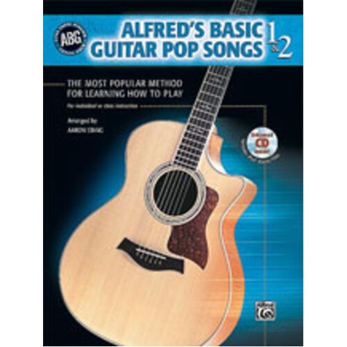 Alfreds Basic Guitar Pop Songs 1 And 2 Book/CD Guitar Book
