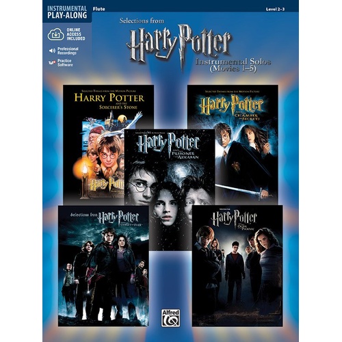 Harry Potter Instrumental Solos for Flute - Movies 1-5 Music Book with Play-Along Recording
