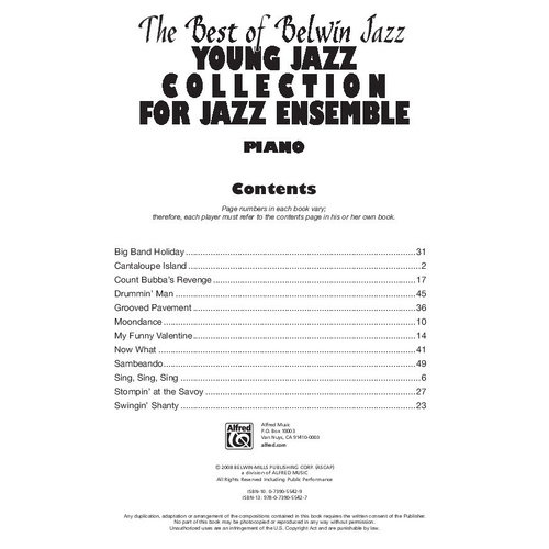 Best of Belwin Jazz: Young Jazz Collection for Piano