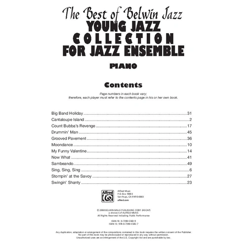 Best of Belwin Jazz Young Jazz Collection for Piano