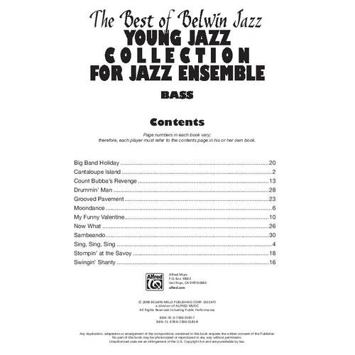 Best of Belwin Jazz Young Jazz Collection for Double Bass