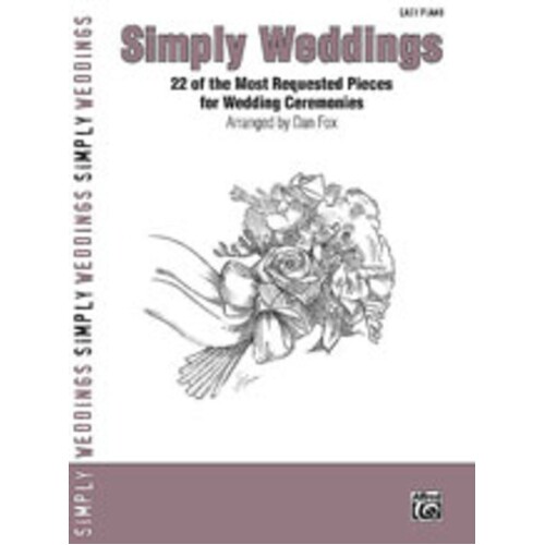 Simply Weddings Easy Piano Arr Fox Book