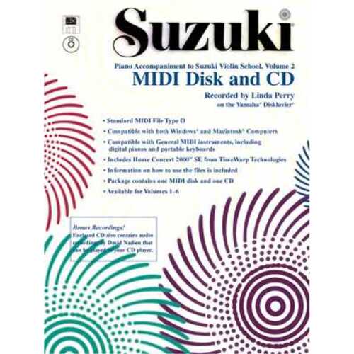 Suzuki Violin School Book 2 Midi CDr Piano Acc Book